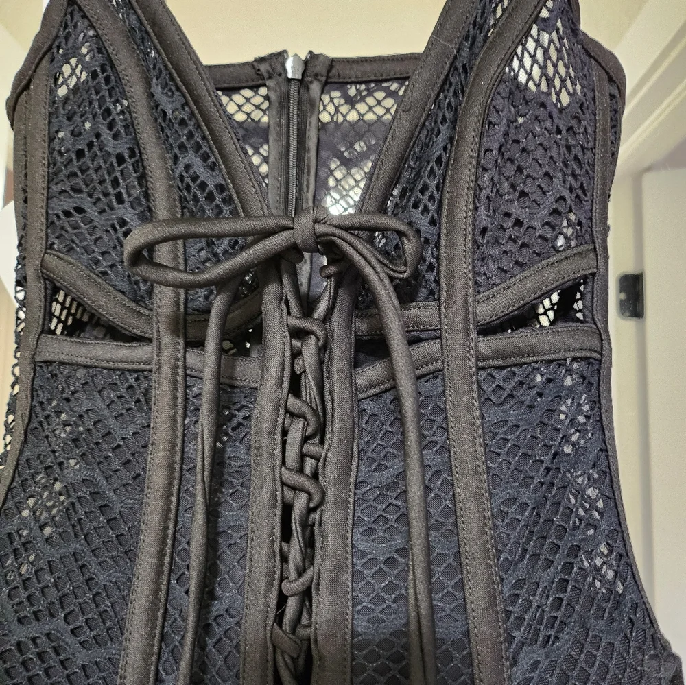 Patbo Corset Crepe Black Jumpsuit - Picture 8 of 15